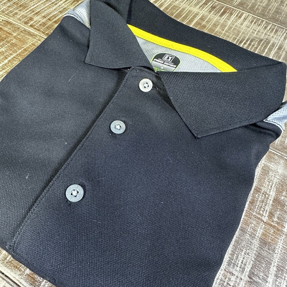 PGA Tour Pro Series Golf Button Up Short Sleeve‎ Men's Shirt LG Outdoors Active
